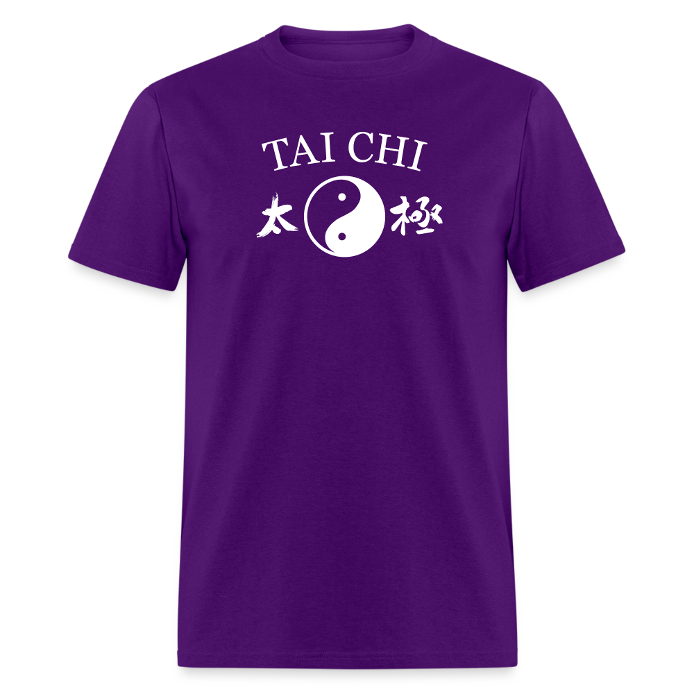 Tai Chi Yin and Yang with Kanji Men's T-Shirt - purple