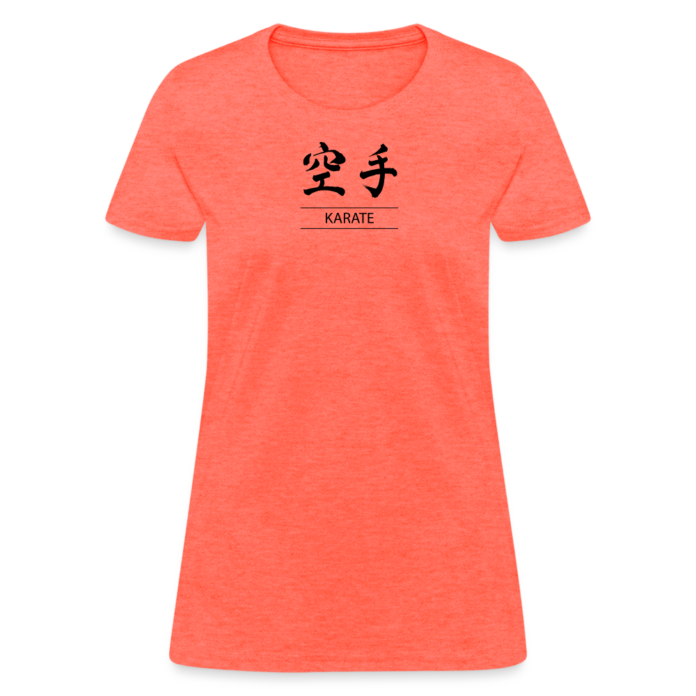 Karate Kanji Women's T-Shirt - heather coral