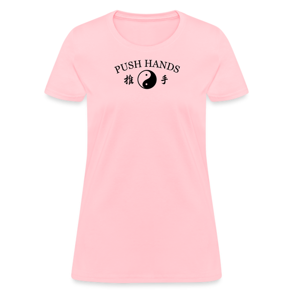 Push Hands Yin and Yang Kanji Women's T-Shirt - pink