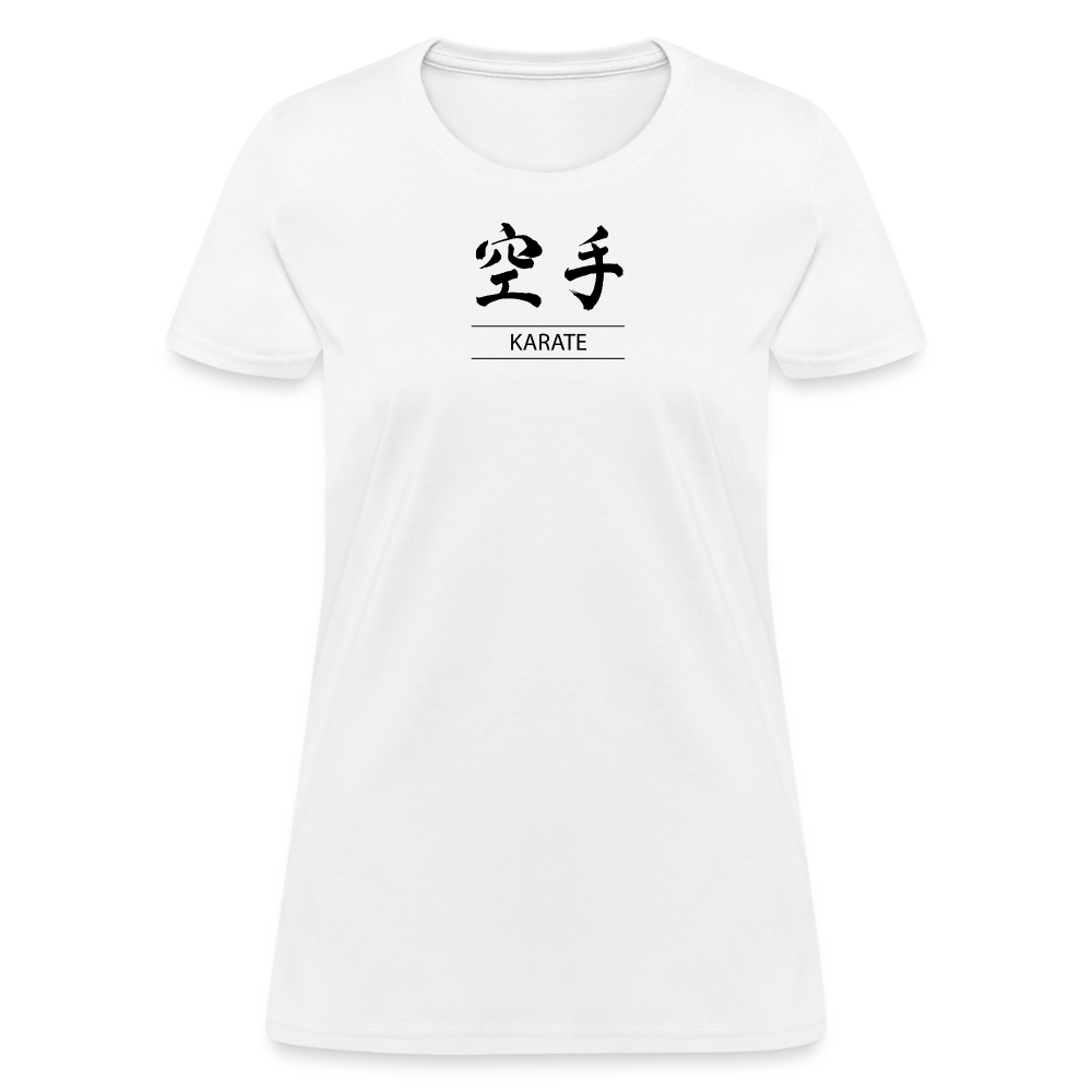 Karate Kanji Women's T-Shirt - white