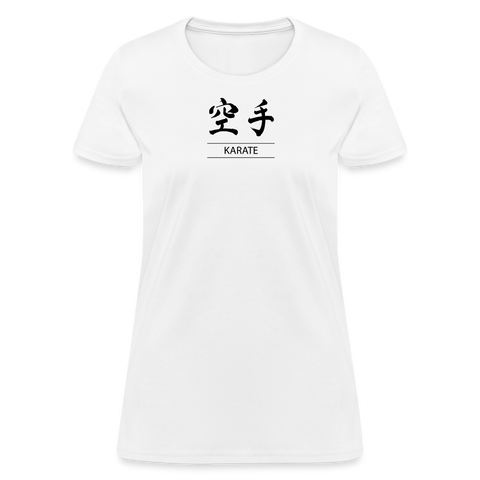 Karate Kanji Women's T-Shirt - white