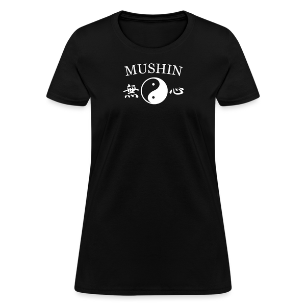 Mushin Kanji with Yin and Yang Women's T-Shirt - black