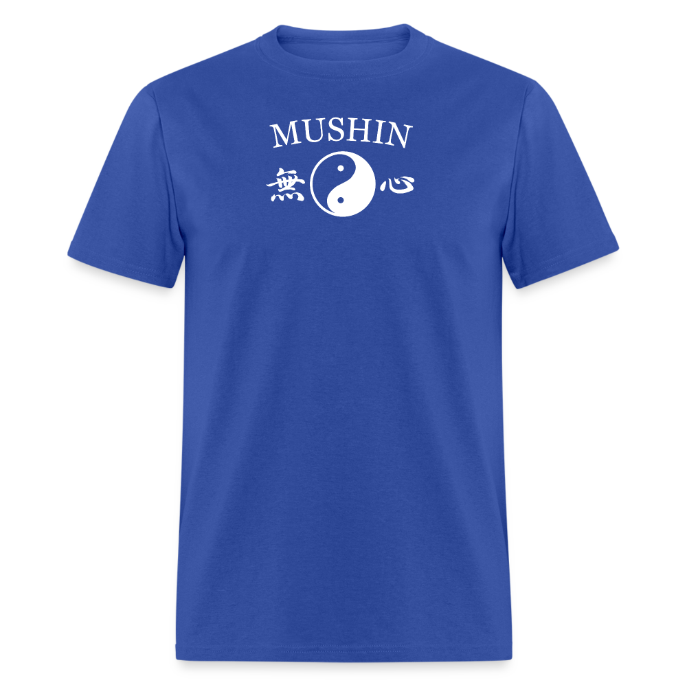 Mushin Kanji with Yin and Yang Men's T-Shirt - royal blue