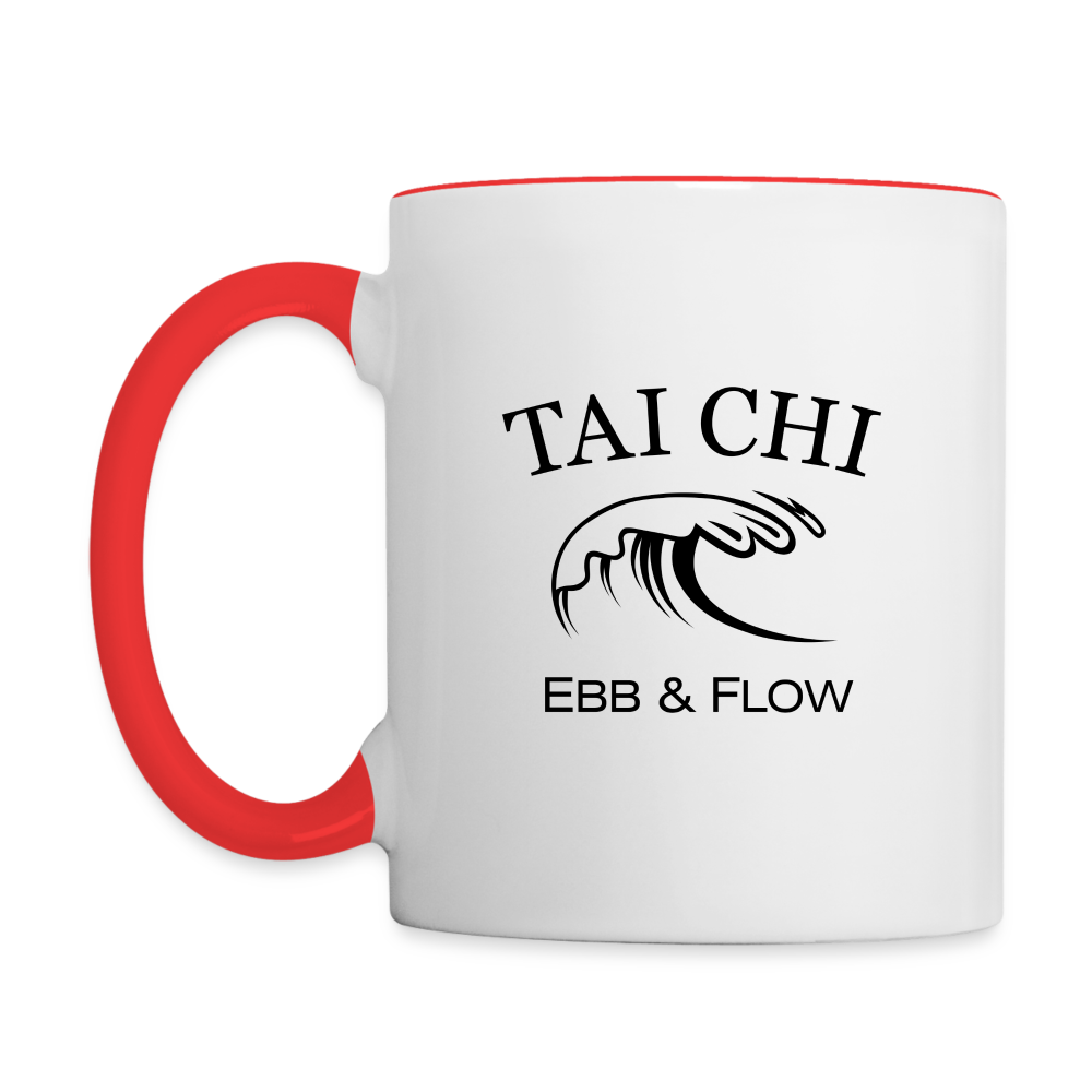 Tai Chi Ebb & Flow Coffee Mug - white/red