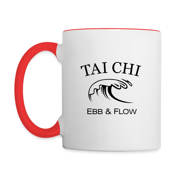 Tai Chi Ebb & Flow Coffee Mug - white/red