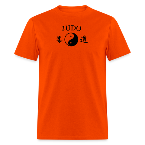 Judo Yin and Yang Kanji Men's T-Shirt - orange