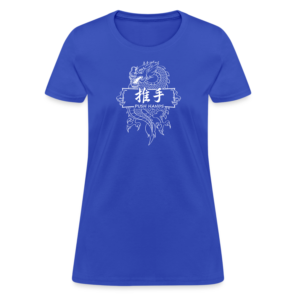 Dragon Push Hands Women's T-Shirt - royal blue