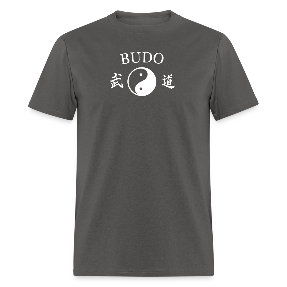 Budo Yin and Yang Kanji Men's T-Shirt - charcoal