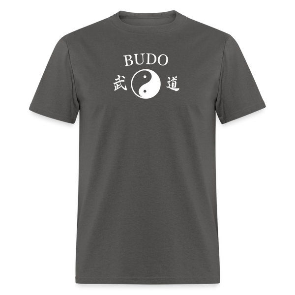 Budo Yin and Yang Kanji Men's T-Shirt - charcoal