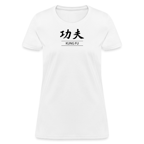 Kung Fu Kanji Women's T-Shirt - white