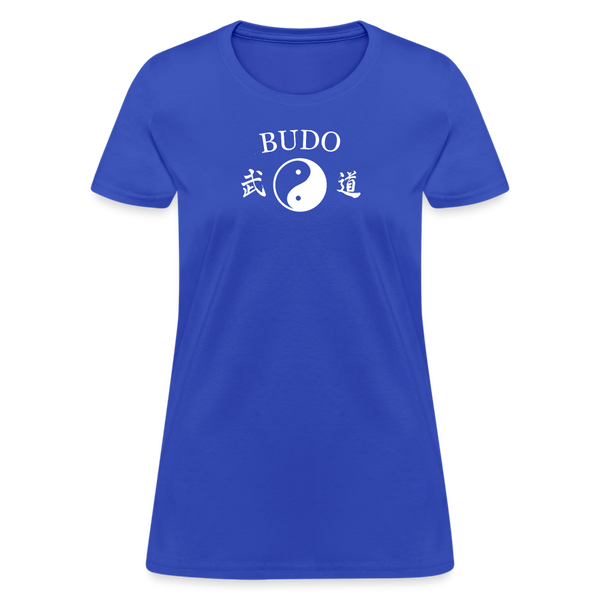 Budo Yin and Yang Kanji  Women's T-Shirt - royal blue