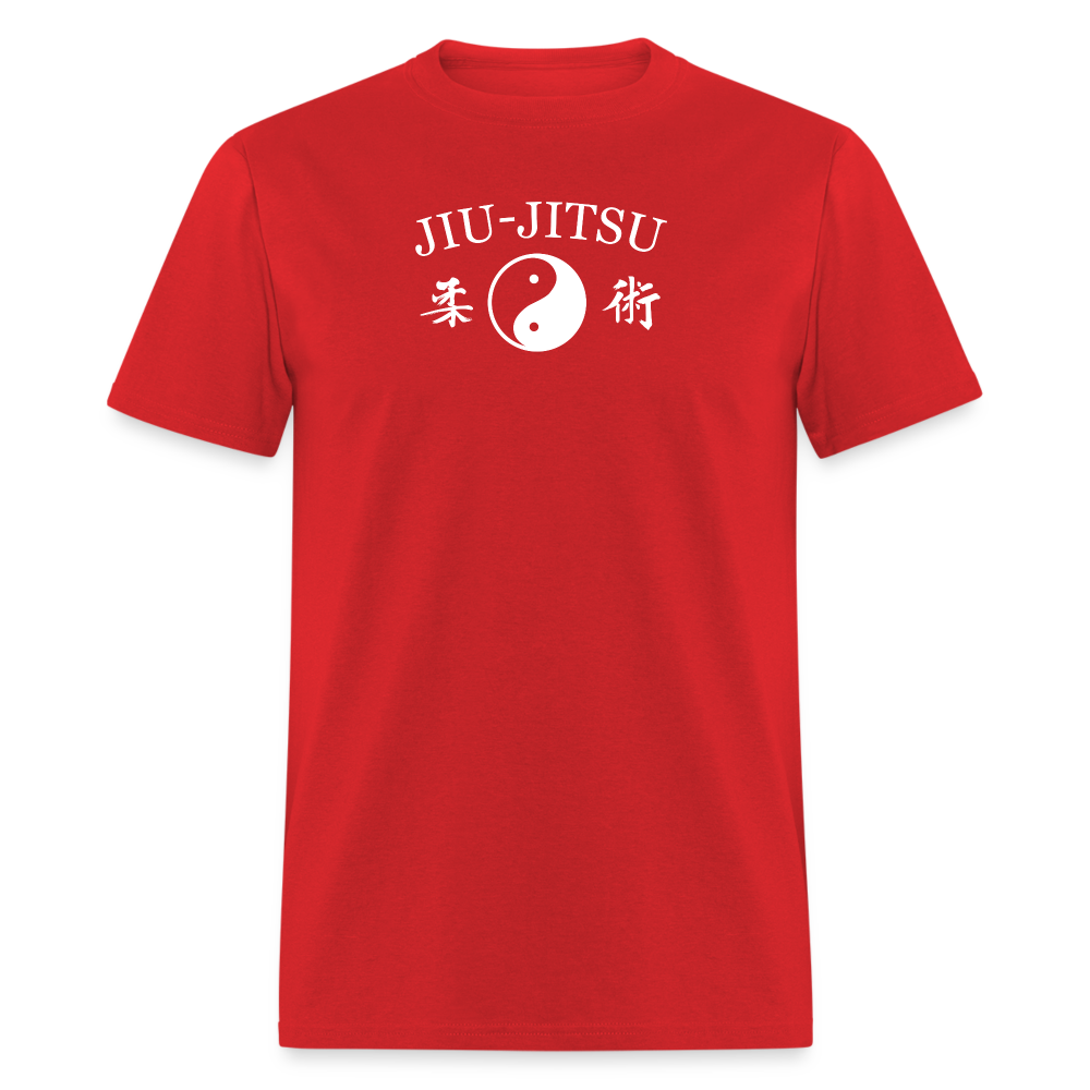 Jiu-Jitsu Yin and Yang Kanji Men's T-Shirt - red