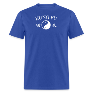 Kung Fu Yin and Yang Kanji Men's T-Shirt - royal blue