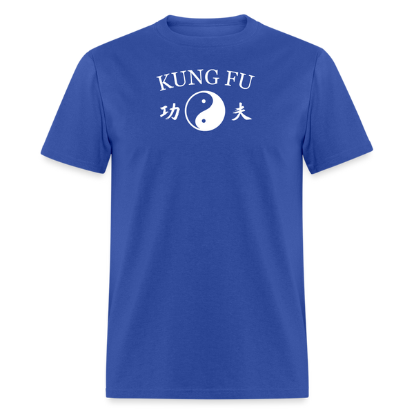 Kung Fu Yin and Yang Kanji Men's T-Shirt - royal blue