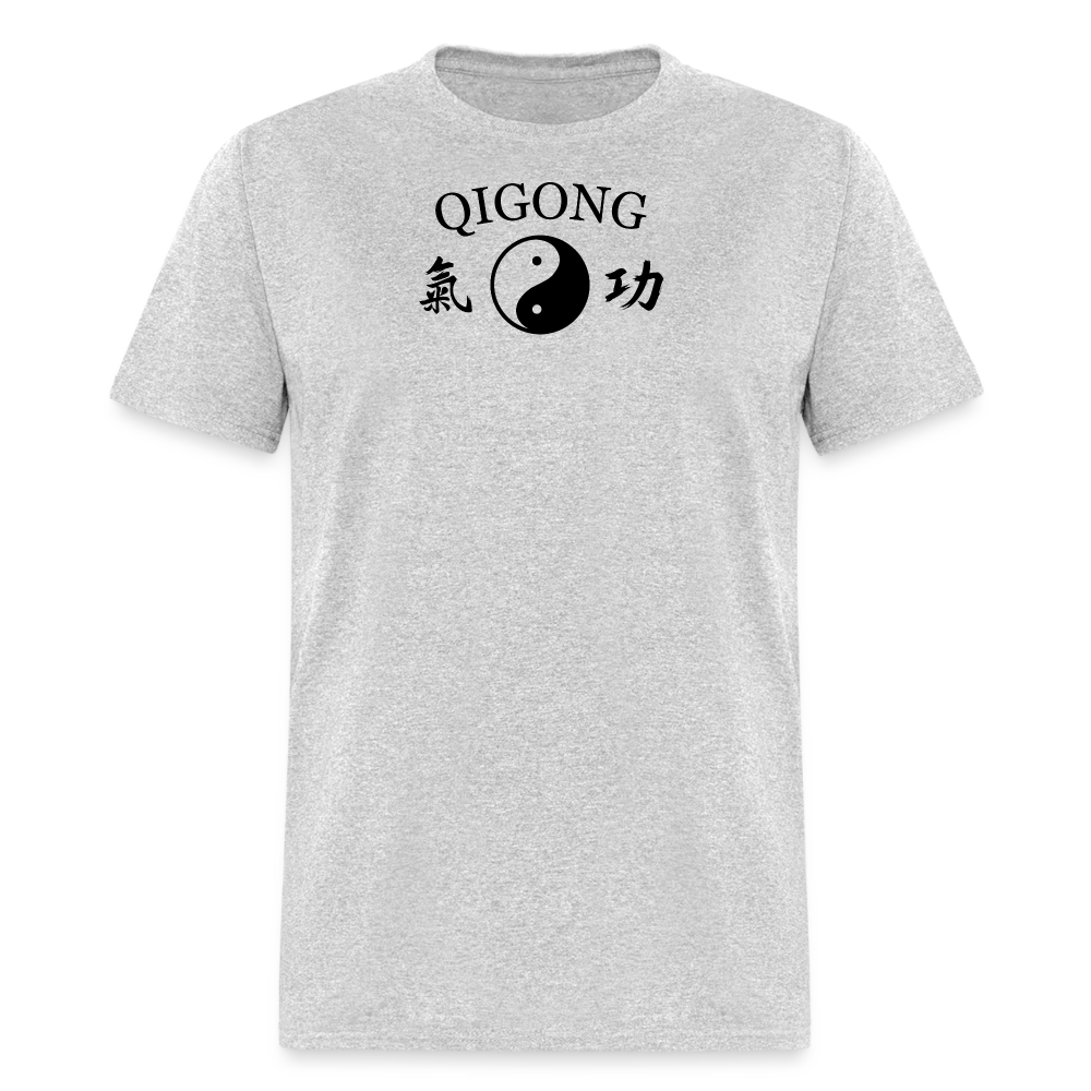 Qigong Yin and Yang with Kanji Men's T-Shirt - heather gray