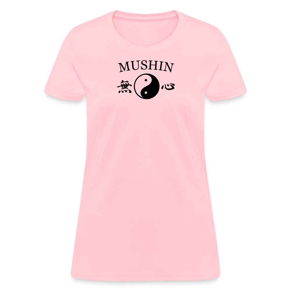 Mushin Kanji with Yin and Yang Women's T-Shirt - pink