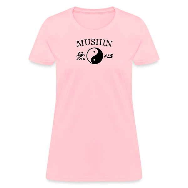 Mushin Kanji with Yin and Yang Women's T-Shirt - pink