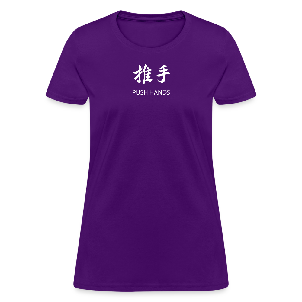 Push Hands Kanji Women's T-Shirt - purple