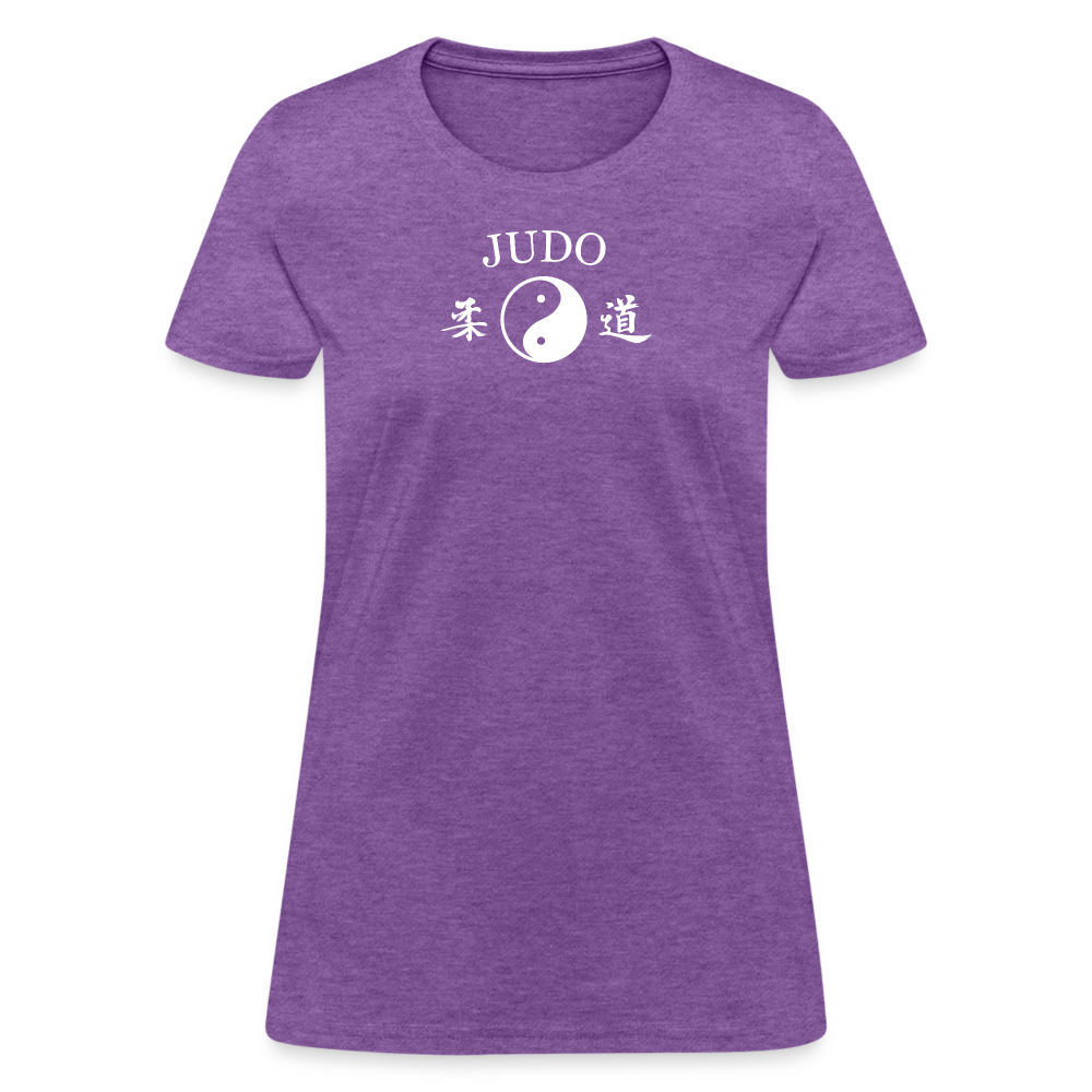 Judo Yin and Yang Kanji Women's T-Shirt - purple heather