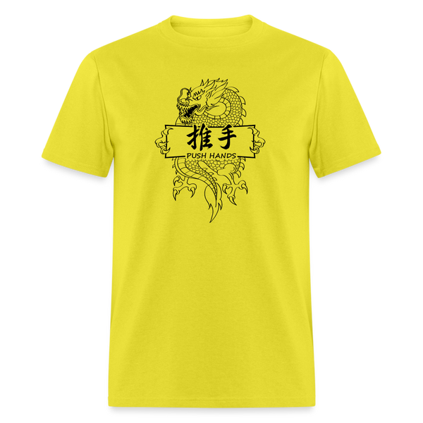 Dragon Push Hands Men's T Shirt - yellow