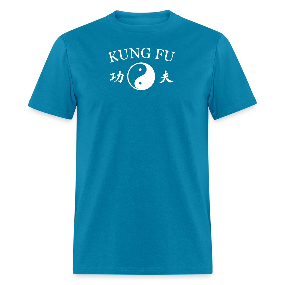 Kung Fu Yin and Yang Kanji Men's T-Shirt - turquoise