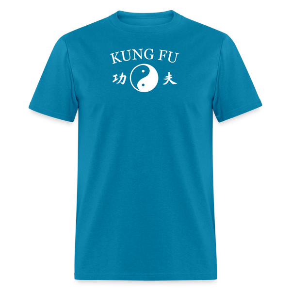 Kung Fu Yin and Yang Kanji Men's T-Shirt - turquoise