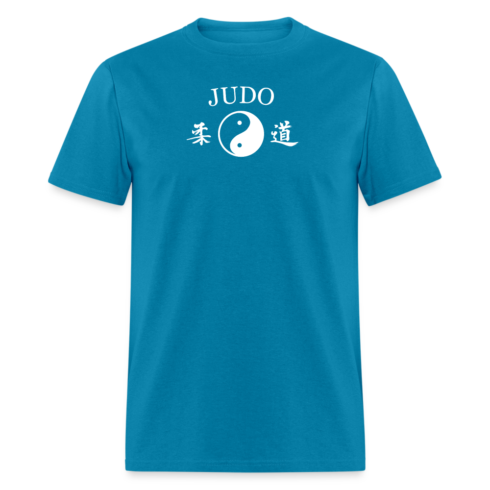 Judo Yin and Yang Kanji Men's T-Shirt - turquoise