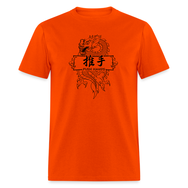 Dragon Push Hands Men's T Shirt - orange