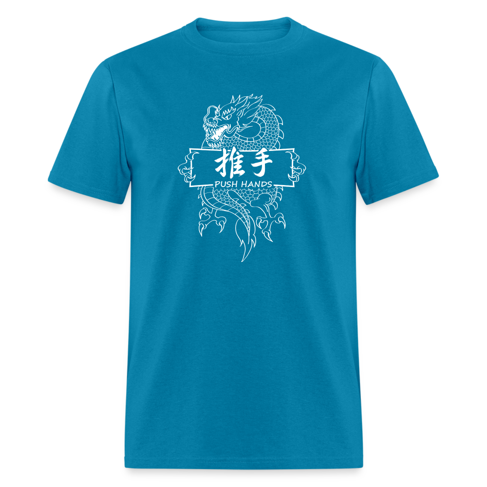 Dragon Push Hands Men's T-Shirt - turquoise