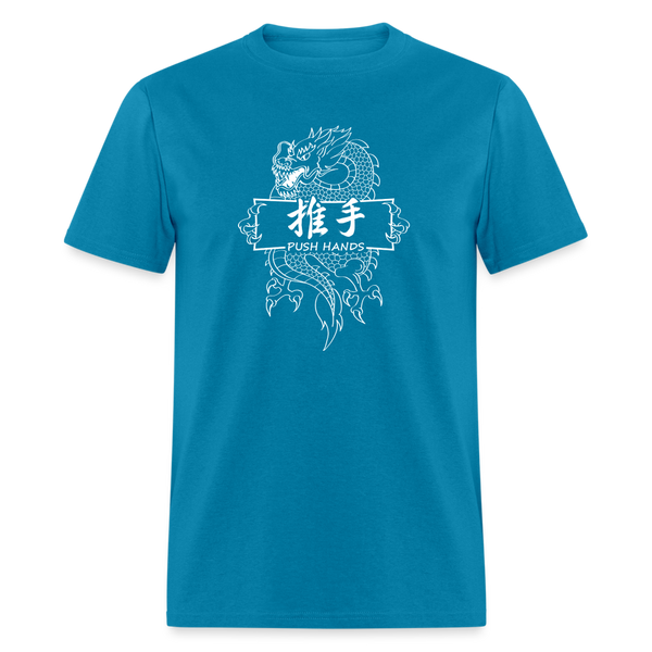 Dragon Push Hands Men's T-Shirt - turquoise