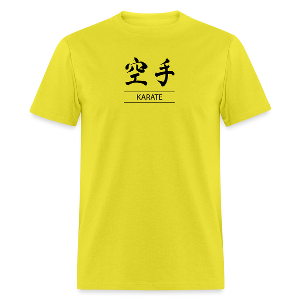 Karate Kanji Men's T-Shirt - yellow