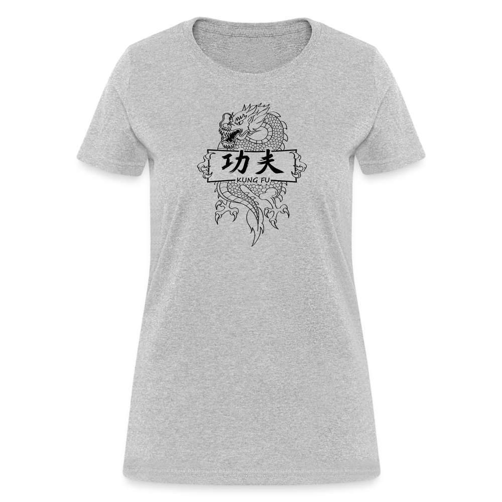 Dragon Kung Fu Women's T-Shirt - heather gray