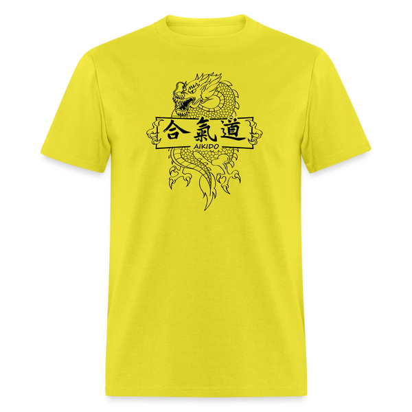 Dragon Aikido Men's T-Shirt - yellow