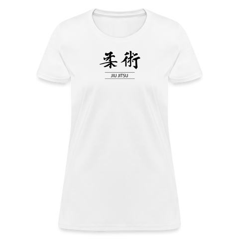 Jiu-Jitsu Kanji Women's T-Shirt - white