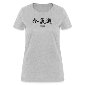 Aikido Kanji Women's T-Shirt - heather gray