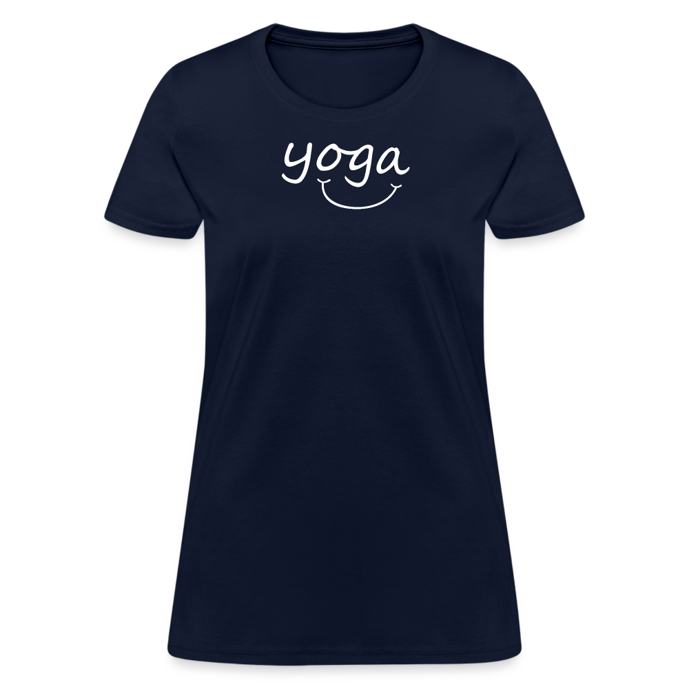 Yoga with a Smile Women's T-Shirt - navy