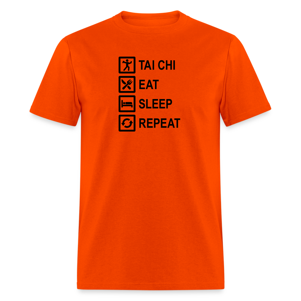 Tai Chi, Eat Sleep, Repeat Men's T-Shirt - orange