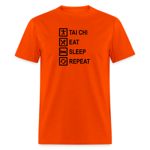 Tai Chi, Eat Sleep, Repeat Men's T-Shirt - orange