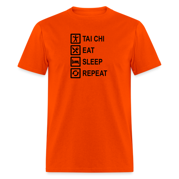 Tai Chi, Eat Sleep, Repeat Men's T-Shirt - orange