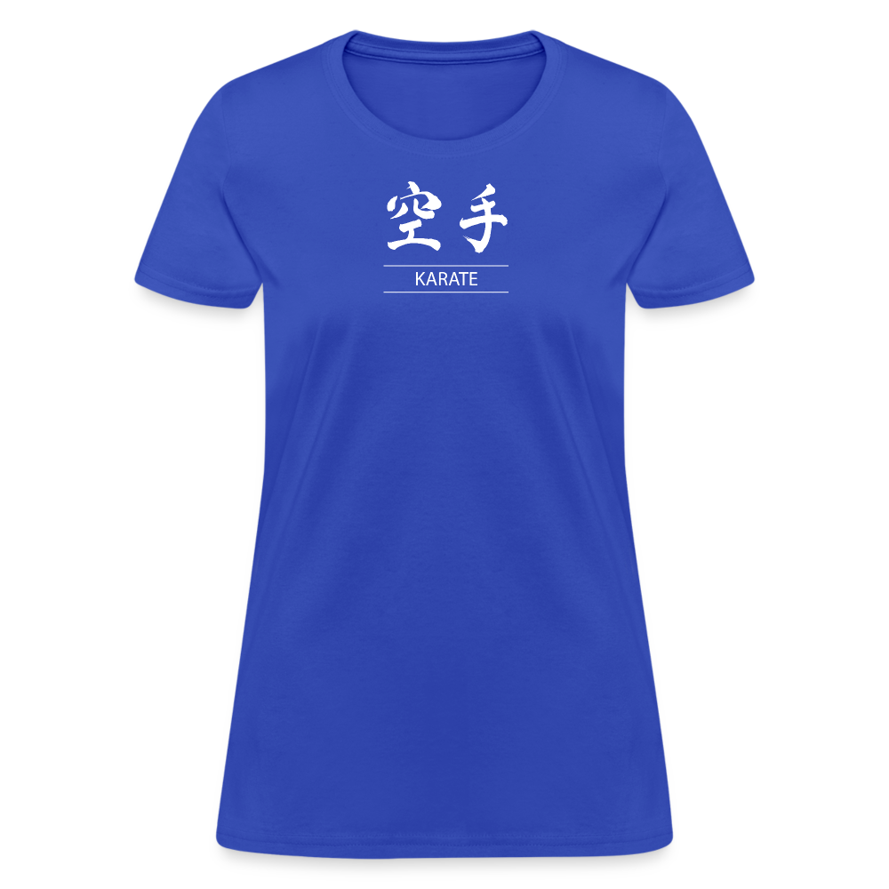 Karate Kanji Women's T-Shirt - royal blue