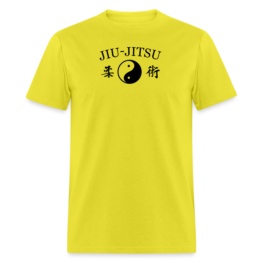 Jiu-Jitsu Yin and Yang Kanji Men's T-Shirt - yellow