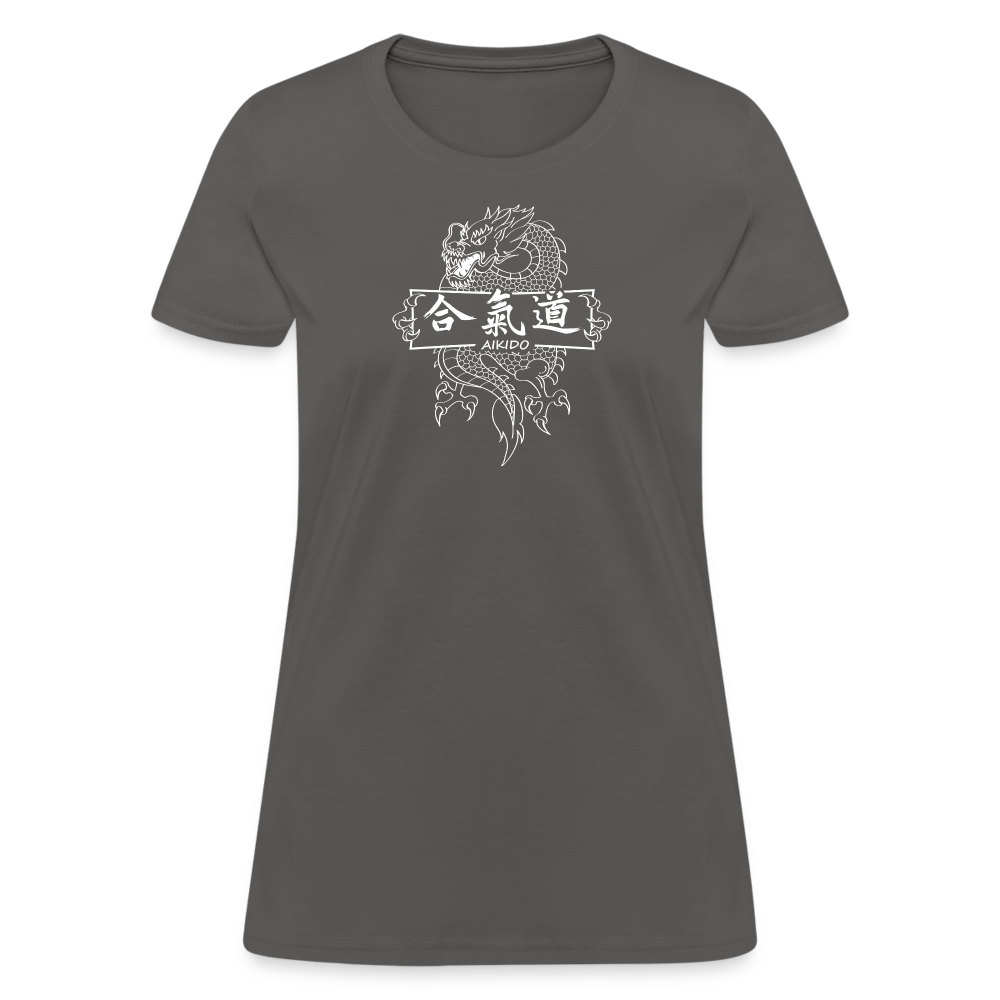 Dragon Aikido Women's T-Shirt - charcoal