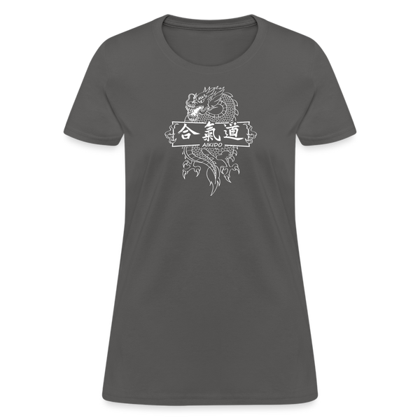 Dragon Aikido Women's T-Shirt - charcoal