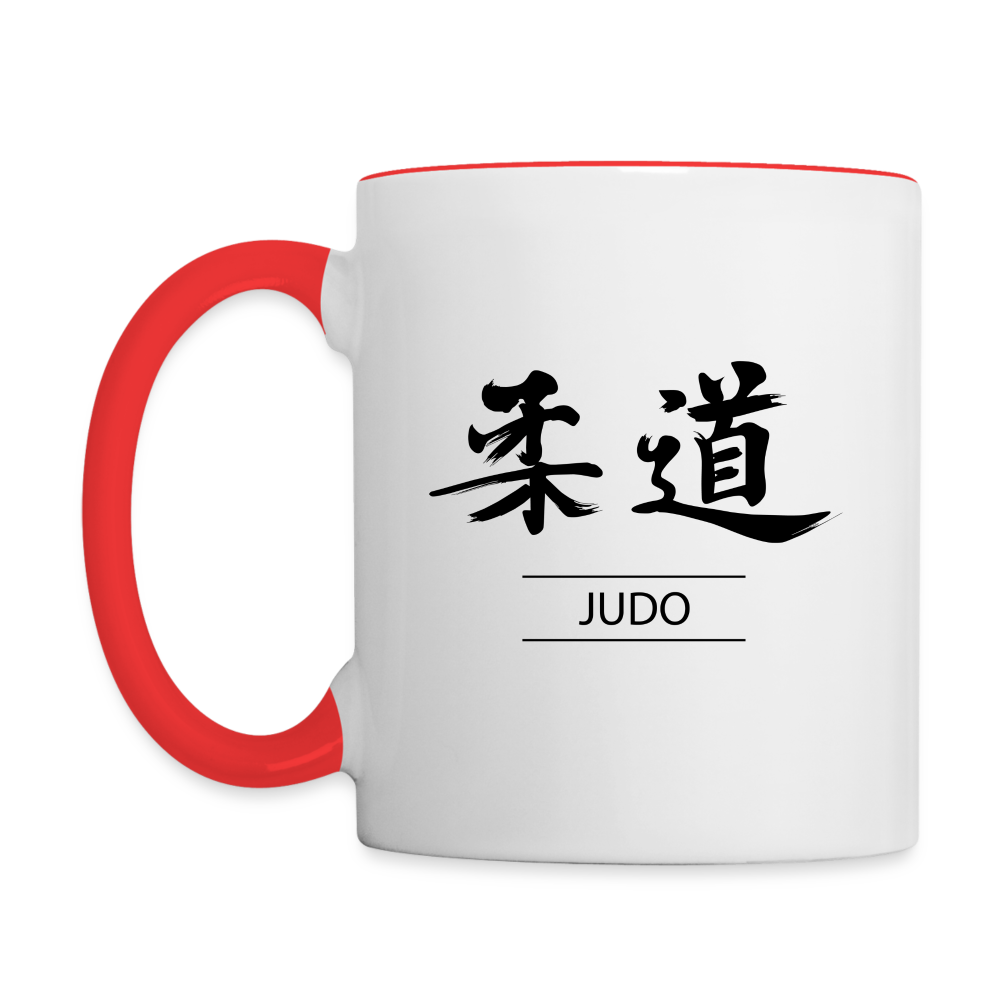 Judo Kanji Coffee Mug - white/red