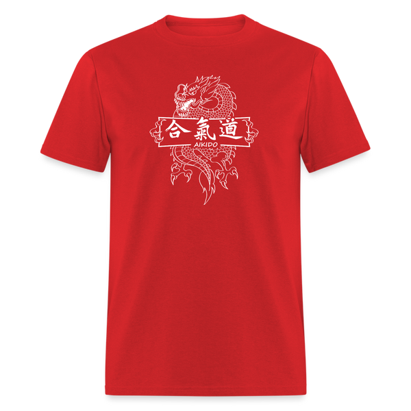 Dragon Aikido Men's T-Shirt - red