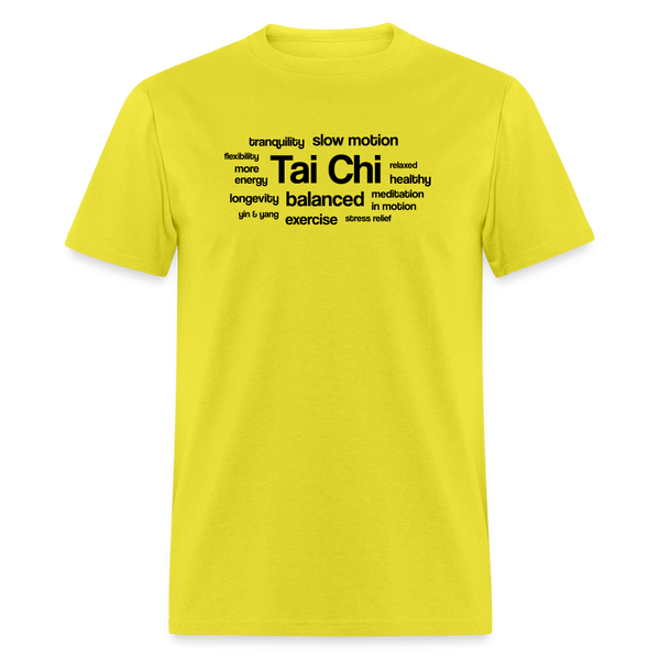 Tai Chi Health Benefits Men's T-Shirt - yellow