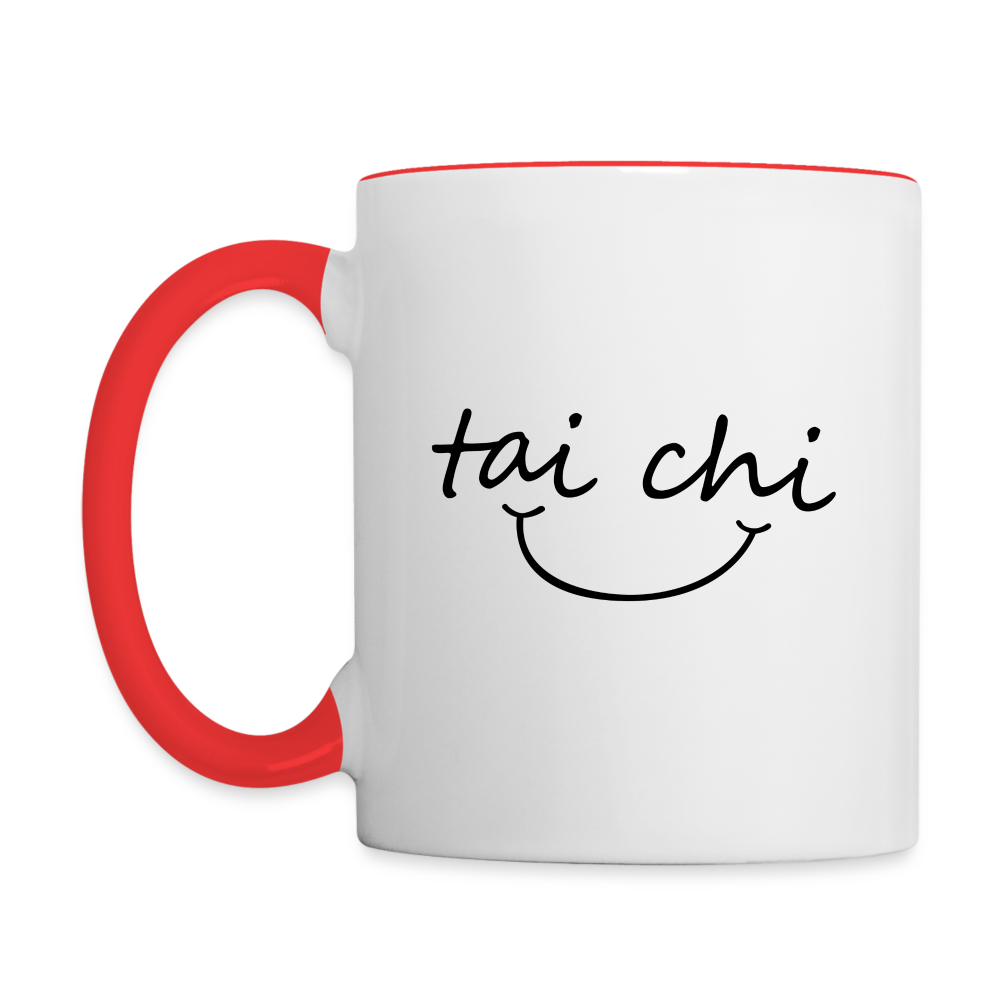 Tai Chi Smile Mug - white/red