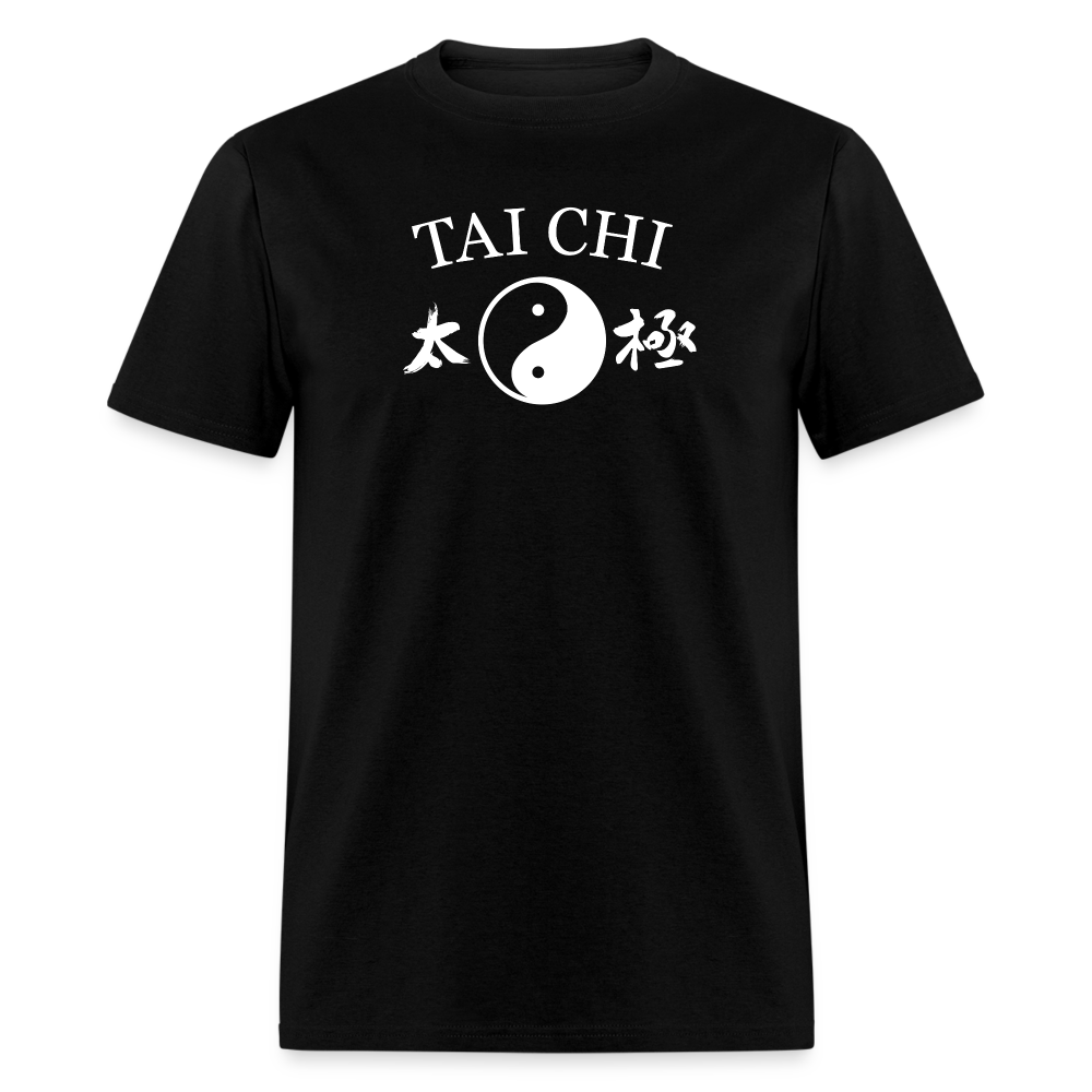 Tai Chi Yin and Yang with Kanji Men's T-Shirt - black