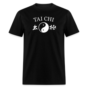 Tai Chi Yin and Yang with Kanji Men's T-Shirt - black