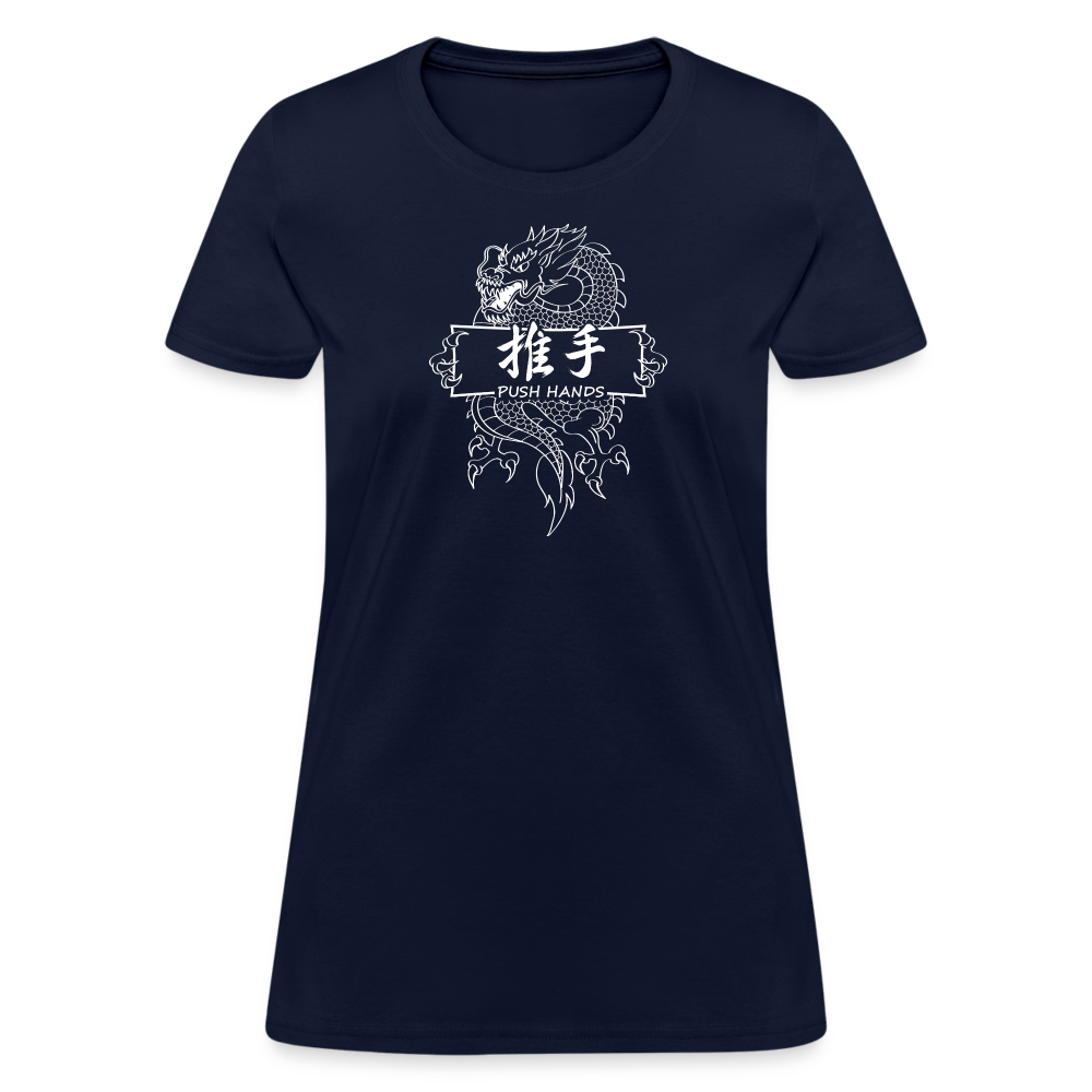 Dragon Push Hands Women's T-Shirt - navy